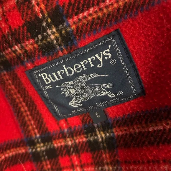 Burberry blue label vintage Red Hooded duffle coat- wool - Picture 3 of 13